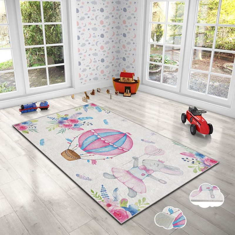 Casa si Gradina - Textile si covoare - Covoare - Covoare copii - Covor copii, Conceptum Hypnose, multicolor, 180x280 cm, 100% poliester, antiderapant, 504NGR1756 - Infinity.ro