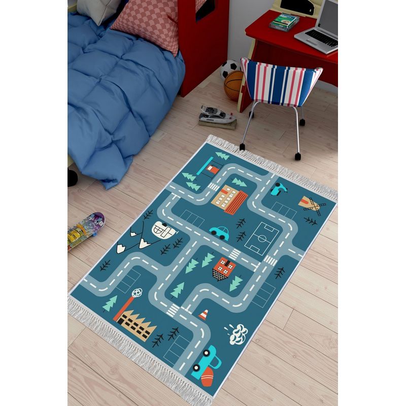 Casa si Gradina - Textile si covoare - Covoare - Covoare copii - Covor copii, Conceptum Hypnose, multicolor, 120x180 cm, catifea, antiderapant, 595HFT1696 - Infinity.ro