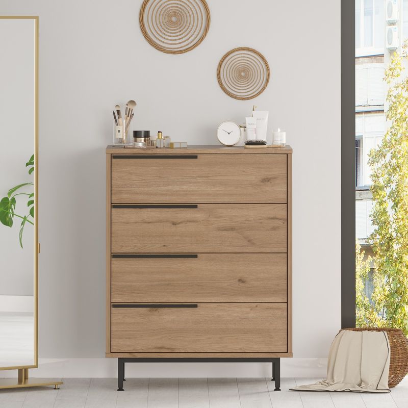 Casa si Gradina - Mobilier - Comode si corpuri - Comode - Comoda, Hanah Home, pal melaminat, nuc, 74.8x44.5x95.1 cm - Infinity.ro