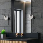 Casa si Gradina - Corpuri si surse de iluminat - Corpuri de iluminat pentru baie - Aplica de perete, Opviq, metal, negru, 15x28x43 cm - Infinity.ro
