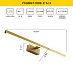 Casa si Gradina - Corpuri si surse de iluminat - Corpuri de iluminat pentru baie - Aplica de perete, Opviq, metal, antic, 80x5x13 cm - Infinity.ro