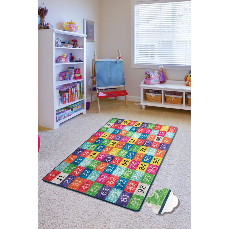 Casa si Gradina - Textile si covoare - Covoare - Covoare copii - Covor copii, Conceptum Hypnose, multicolor, 100x160 cm, 100% poliester, antiderapant, lavabil la masina, 876CHL1040 - Infinity.ro