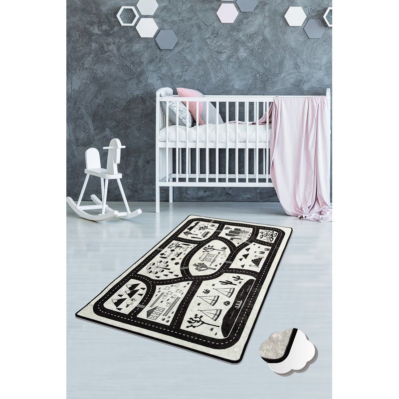 Casa si Gradina - Textile si covoare - Covoare - Covoare copii - Covor copii, Conceptum Hypnose, multicolor, 140x190 cm, 100% poliester, antiderapant, lavabil la masina, 876CHL1050 - Infinity.ro