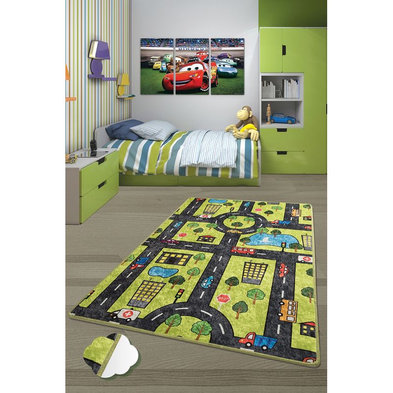 Casa si Gradina - Textile si covoare - Covoare - Covoare copii - Covor copii, Conceptum Hypnose, multicolor, 100x160 cm, 100% poliester, antiderapant, lavabil la masina, 876CHL1157 - Infinity.ro