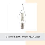 Casa si Gradina - Corpuri si surse de iluminat - Becuri si tuburi neon - Becuri - Bec led, Opviq, e14 ondulat, sticla, transparent, 4w, 450lm, 6500k - Infinity.ro