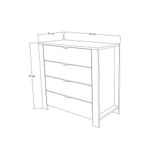 Casa si Gradina - Mobilier - Comode si corpuri - Comode - Comoda, Hanah Home, pal melaminat, nuc deschis si alb, 90x42x85 cm - Infinity.ro