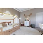 Casa si Gradina - Mobilier - Comode si corpuri - Comode - Comoda, Hanah Home, pal melaminat, nuc deschis si alb, 90x42x85 cm - Infinity.ro
