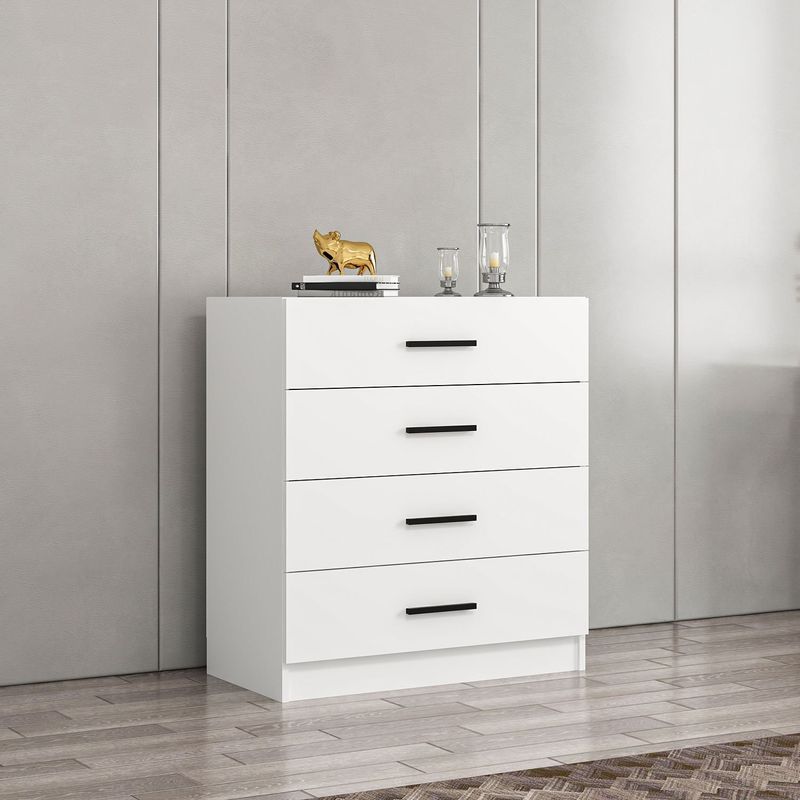 Casa si Gradina - Mobilier - Comode si corpuri - Comode - Comoda, Hanah Home, pal melaminat, alb, 90x47x100 cm - Infinity.ro