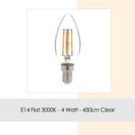 Casa si Gradina - Corpuri si surse de iluminat - Becuri si tuburi neon - Becuri - Bec led, Opviq, e14, sticla, transparent, 4w, 450lm, 3000k - Infinity.ro