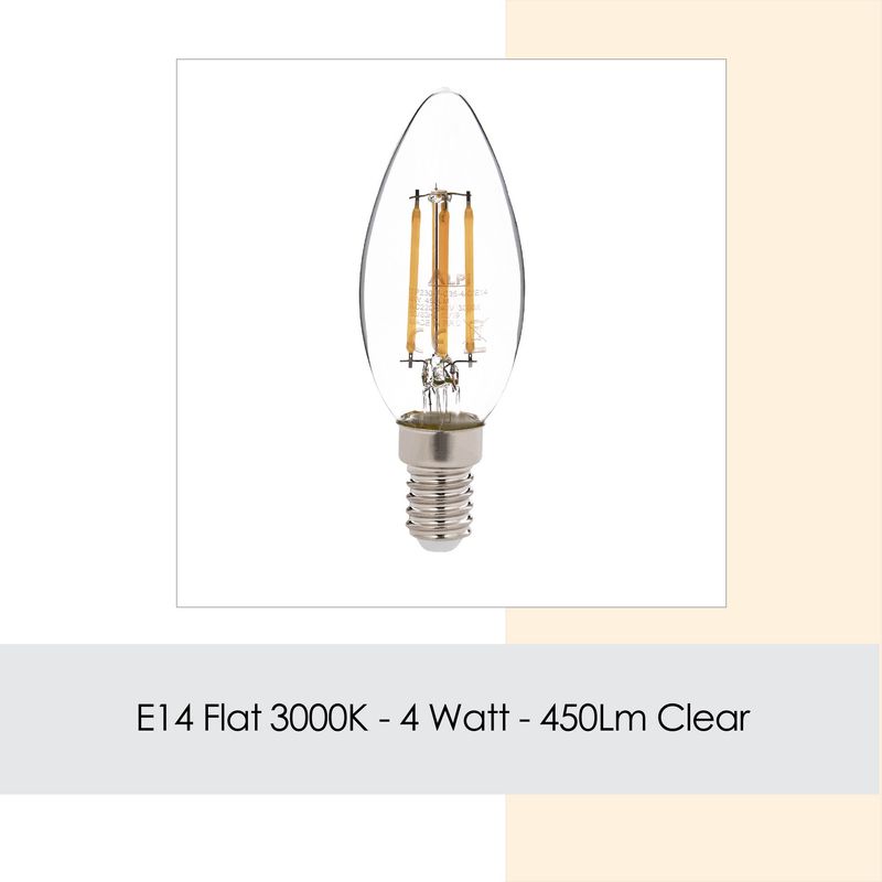 Casa si Gradina - Corpuri si surse de iluminat - Becuri si tuburi neon - Becuri - Bec led, Opviq, e14, sticla, transparent, 4w, 450lm, 3000k - Infinity.ro