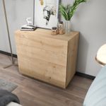 Casa si Gradina - Mobilier - Comode si corpuri - Comode - Comoda, Hanah Home, pal melaminat, stejar, 90x45x81.6 cm - Infinity.ro