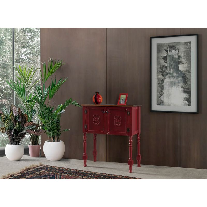 Casa si Gradina - Mobilier - Comode si corpuri - Comode - Comoda, Hanah Home, mdf, rosu, 82x40x92 cm - Infinity.ro