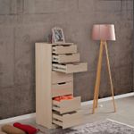 Casa si Gradina - Mobilier - Comode si corpuri - Comode - Comoda, Hanah Home, pal melaminat, stejar, 44x40x130 cm - Infinity.ro