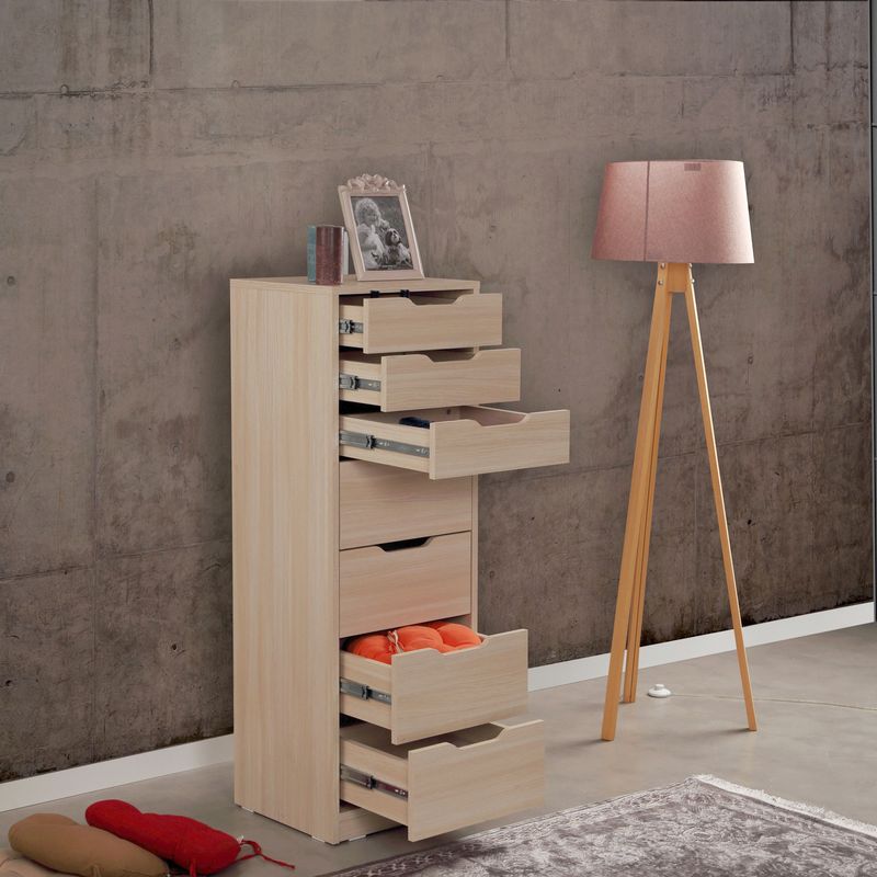 Casa si Gradina - Mobilier - Comode si corpuri - Comode - Comoda, Hanah Home, pal melaminat, stejar, 44x40x130 cm - Infinity.ro
