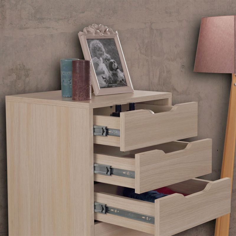 Casa si Gradina - Mobilier - Comode si corpuri - Comode - Comoda, Hanah Home, pal melaminat, stejar, 44x40x130 cm - Infinity.ro