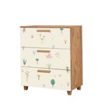 Casa si Gradina - Mobilier - Comode si corpuri - Comode - Comoda, Hanah Home, pal melaminat, pin atlantic si alb, 80x43x95 cm, 869VEL3481 - Infinity.ro
