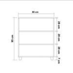 Casa si Gradina - Mobilier - Comode si corpuri - Comode - Comoda, Hanah Home, pal melaminat, pin atlantic, 80x43x95 cm, 869VEL3479 - Infinity.ro