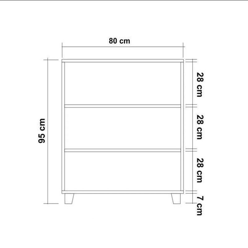 Casa si Gradina - Mobilier - Comode si corpuri - Comode - Comoda, Hanah Home, pal melaminat, pin atlantic, 80x43x95 cm, 869VEL3479 - Infinity.ro
