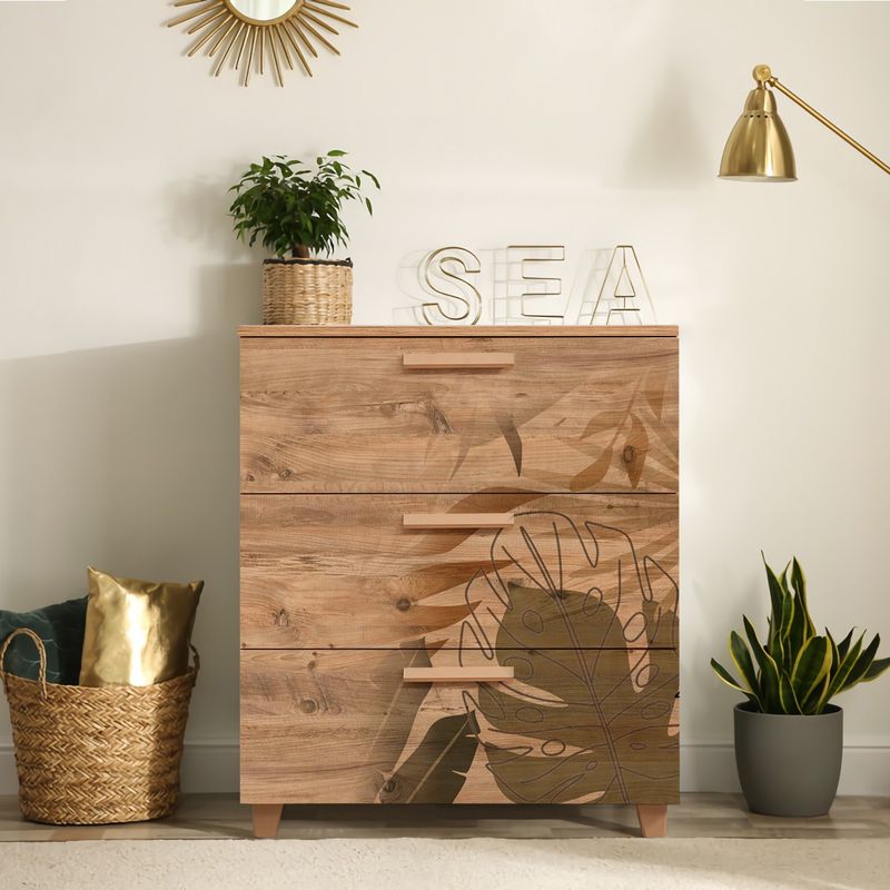 Casa si Gradina - Mobilier - Comode si corpuri - Comode - Comoda, Hanah Home, pal melaminat, pin atlantic, 80x43x95 cm, 869VEL3479 - Infinity.ro
