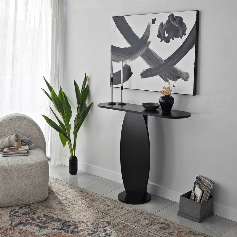Casa si Gradina - Mobilier - Comode si corpuri - Comode - Comoda, Hanah Home, pal melaminat, antracit, 100x81x30 cm - Infinity.ro