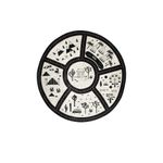 Casa si Gradina - Textile si covoare - Covoare - Covoare copii - Covor rotund copii, Conceptum Hypnose, multicolor, 140 cm, 100% poliester, antiderapant, lavabil la masina, 876CHL1048 - Infinity.ro