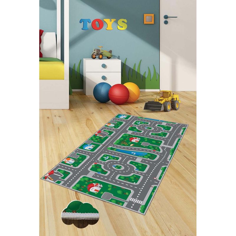 Casa si Gradina - Textile si covoare - Covoare - Covoare copii - Covor pentru hol, Conceptum Hypnose, multicolor, 100x150 cm, 100% poliester, antiderapant, 477HFT1185 - Infinity.ro