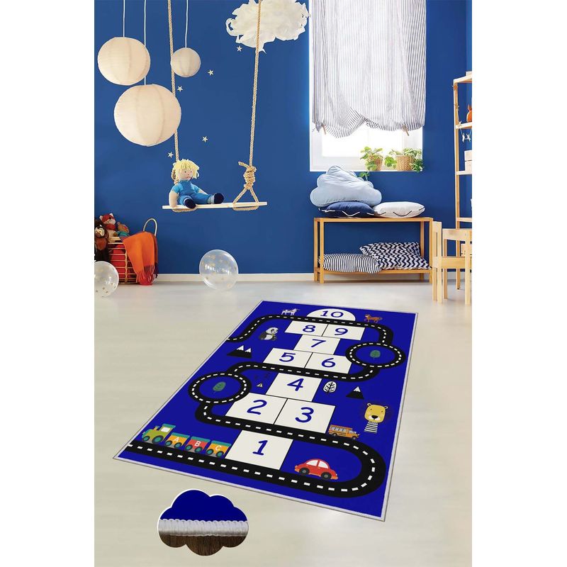 Casa si Gradina - Textile si covoare - Covoare - Covoare copii - Covor copii, Conceptum Hypnose, multicolor, 80x50 cm, 100% poliester, antiderapant, 477HFT1258 - Infinity.ro