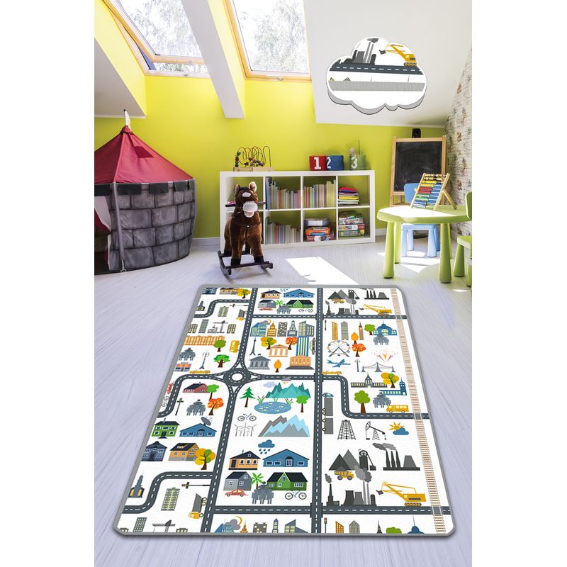 Casa si Gradina - Textile si covoare - Covoare - Covoare copii - Covor copii, Conceptum Hypnose, multicolor, 80x120 cm, 100% poliester, antiderapant, 876CHL1375 - Infinity.ro