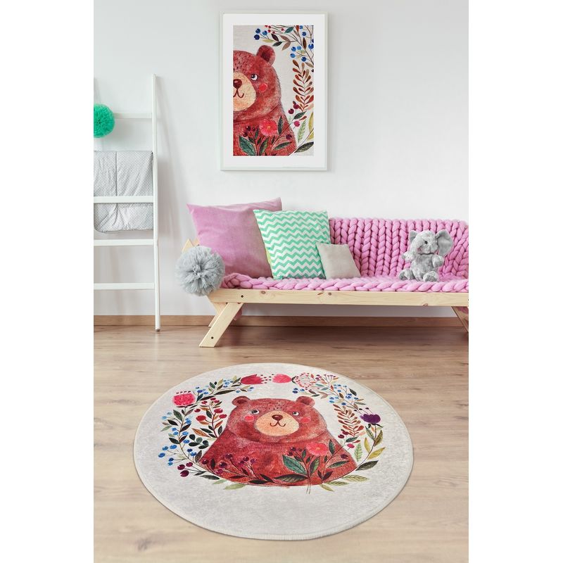Casa si Gradina - Textile si covoare - Covoare - Covoare copii - Covor copii, Conceptum Hypnose, multicolor, 140 cm, 100% poliester, antiderapant, lavabil, 876CHL1221 - Infinity.ro