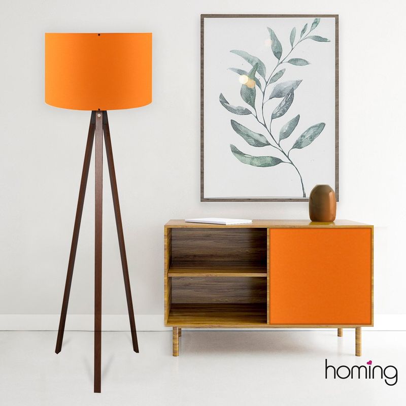 Casa si Gradina - Corpuri si surse de iluminat - Veioze si lampi - Lampadare - Lampadar, Opviq, mdf, portocaliu, 140 cm - Infinity.ro
