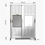 Casa si Gradina - Mobilier - Dulapuri si sifoniere - Sifoniere - Sifonier, Hanah Home, pal melaminat, alb, 130x60x216 cm - Infinity.ro