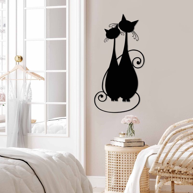 Casa si Gradina - Decoratiuni - Decoratiuni perete - Accesoriu decorativ de perete, Wallxpert, metal, negru, 30x60 cm, 891TNL3531 - Infinity.ro