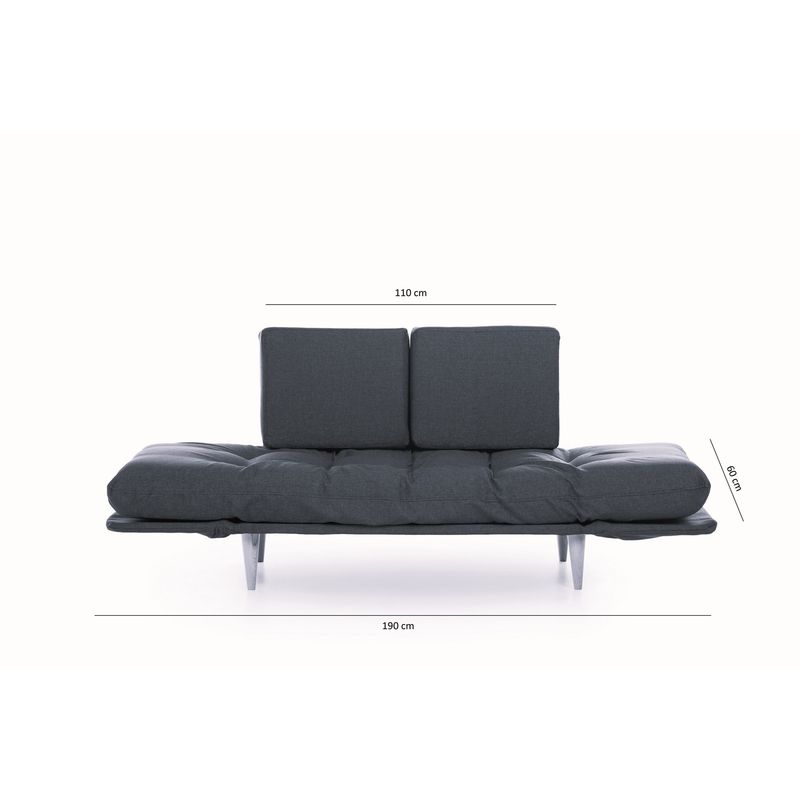 Casa si Gradina - Mobilier - Canapele si coltare - Canapele - Canapea extensibila, Atelier Del Sofa, cadru metalic, stofa in, rosu inchis, 200x70 cm - Infinity.ro