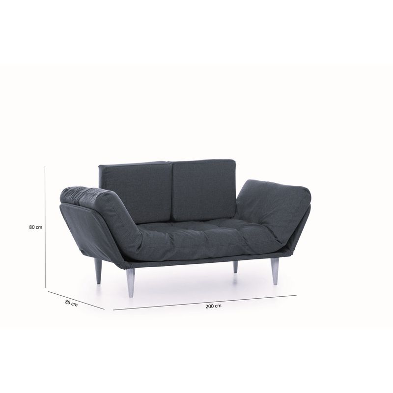 Casa si Gradina - Mobilier - Canapele si coltare - Canapele - Canapea extensibila, Atelier Del Sofa, cadru metalic, stofa in, rosu inchis, 200x70 cm - Infinity.ro