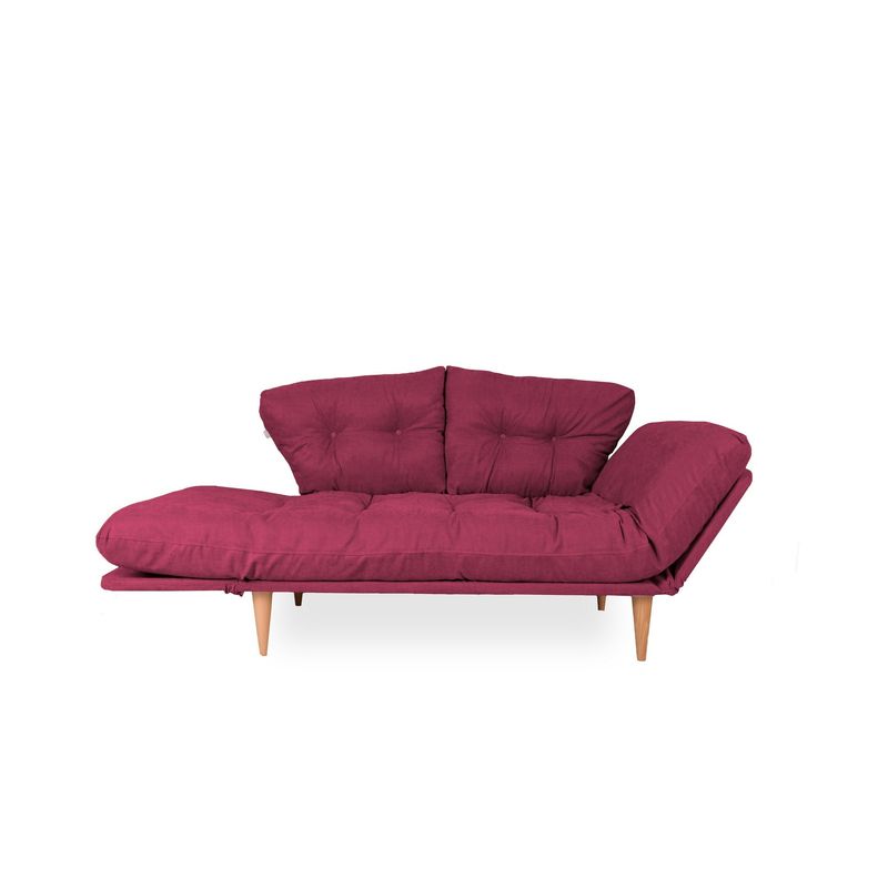 Casa si Gradina - Mobilier - Canapele si coltare - Canapele - Canapea extensibila, Atelier Del Sofa, cadru metalic, stofa in, rosu inchis, 200x70 cm - Infinity.ro