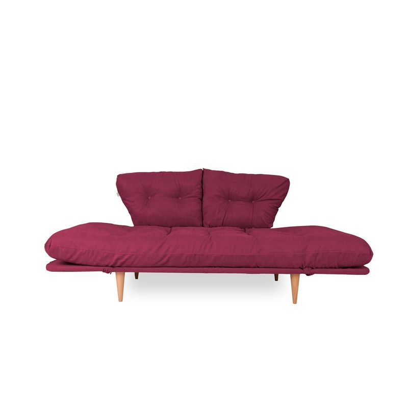 Casa si Gradina - Mobilier - Canapele si coltare - Canapele - Canapea extensibila, Atelier Del Sofa, cadru metalic, stofa in, rosu inchis, 200x70 cm - Infinity.ro