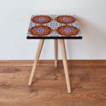 Casa si Gradina - Mobilier - Mese si birouri - Mese living - Masuta laterala, Hanah Home, mdf, multicolor, 35x35x42 cm, 481LNA2133 - Infinity.ro