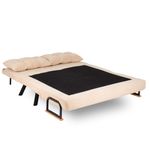 Casa si Gradina - Mobilier - Canapele si coltare - Canapele - Canapea extensibila 2 locuri, Hanah Home, metal, crem, 175x133 cm - Infinity.ro
