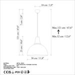 Casa si Gradina - Corpuri si surse de iluminat - Lustre si pendule - Candelabru, Opviq, metal, portocaliu, reglabil, ø30 h:25 cm - Infinity.ro