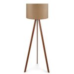 Casa si Gradina - Corpuri si surse de iluminat - Veioze si lampi - Lampadare - Lampadar, Opviq, mdf si pvc textil, cafeniu si maro, 38x140 cm - Infinity.ro