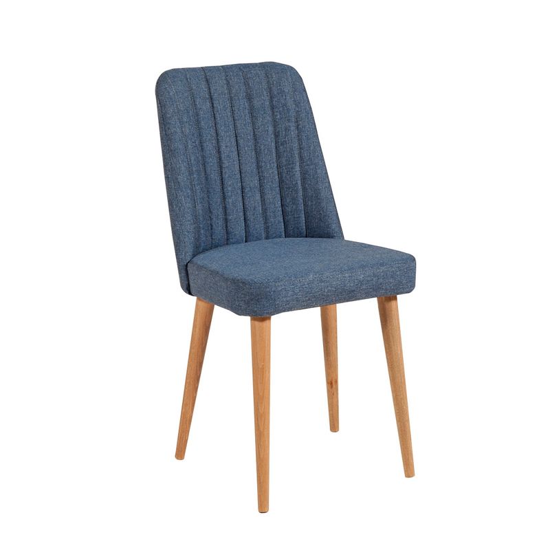 Casa si Gradina - Mobilier - Seturi de mobilier - Seturi mese si scaune - Set masa si scaune, Hanah Home, pal melaminat, pin atlantic si albastru marin, masa 120x75x77 cm, 869VEL5227 - Infinity.ro