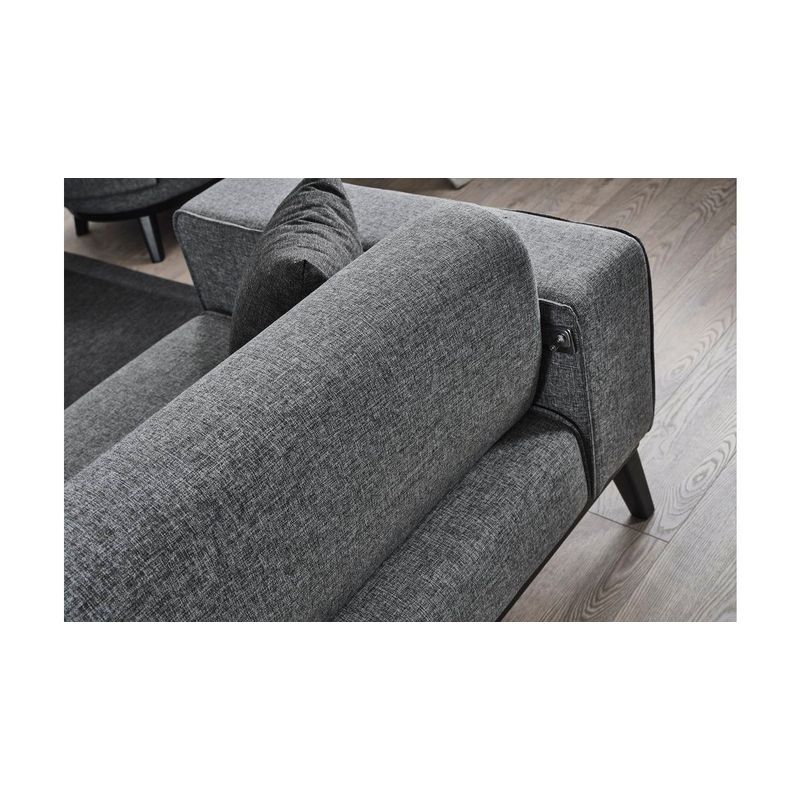 Casa si Gradina - Mobilier - Canapele si coltare - Canapele - Canapea extensibila 3 locuri, Atelier Del Sofa, lemn fag si PAL, gri deschis, 222x92x74 cm - Infinity.ro