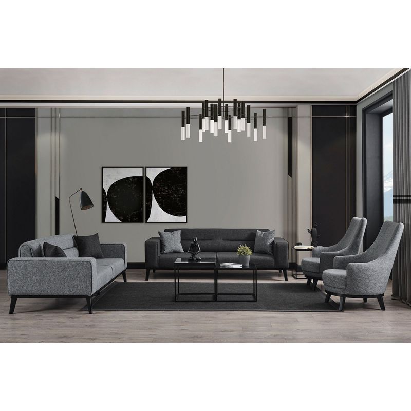 Casa si Gradina - Mobilier - Canapele si coltare - Canapele - Canapea extensibila 3 locuri, Atelier Del Sofa, lemn fag si PAL, gri deschis, 222x92x74 cm - Infinity.ro
