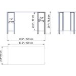 Casa si Gradina - Mobilier - Mese si birouri - Birouri - Birou de studiu, Hanah Home, pal melaminat, alb auriu, 125x60x73.8 cm - Infinity.ro