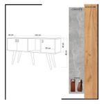 Casa si Gradina - Mobilier - Comode si corpuri - Comode - Comoda, Hanah Home, pal melaminat, stejar si alb, 140x40x80 cm - Infinity.ro