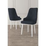 Casa si Gradina - Mobilier - Scaune si fotolii - Scaune - Set scaune, Hanah Home, lemn, antracit si alb, 46x42x95 cm, 6 piese - Infinity.ro
