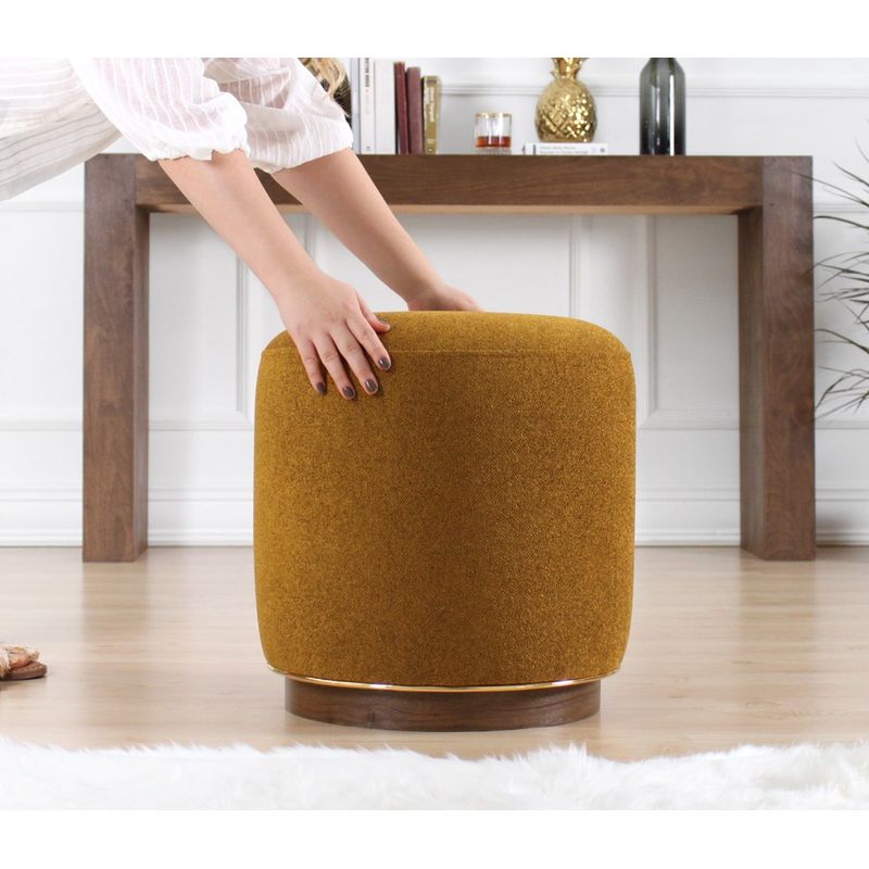 Casa si Gradina - Mobilier - Scaune si fotolii - Tabureti - Taburet, Hanah Home, bumbac, verde masliniu, 45x45x47 cm - Infinity.ro