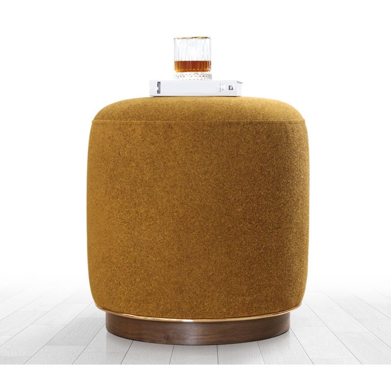 Casa si Gradina - Mobilier - Scaune si fotolii - Tabureti - Taburet, Hanah Home, bumbac, verde masliniu, 45x45x47 cm - Infinity.ro