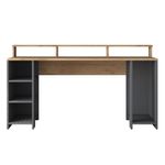 Casa si Gradina - Mobilier - Mese si birouri - Birouri - Birou de studiu, Hanah Home, pal melaminat, nuc si antracit, 160x55x89.5 cm, 893RAN3333 - Infinity.ro