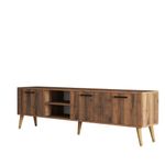 Casa si Gradina - Mobilier - Comode si corpuri - Comode - Comoda tv, Hanah Home, pal melaminat, nuc, 180x53x35 cm - Infinity.ro